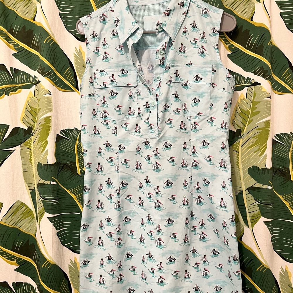 Reel Legends Mariner Light Blue Pelican Sleeveless Dress